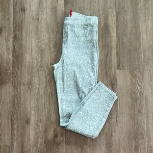 SPANX Grey & White Printed Skinny Ankle Jeans Size Medium